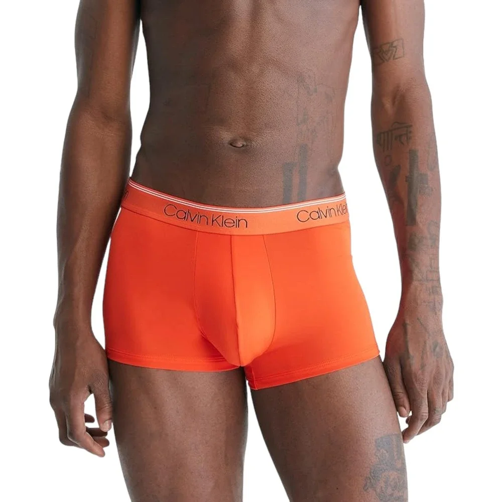 Calvin Klein Men's 3-Pack Micro Stretch Underwear Size 2XL Gray/Mudstone/Orange